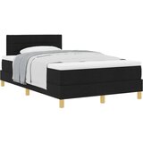 Črna postelja s škatlastim vzmetnico 120x190 cm tkanina, (22083115) | Shoptok.si