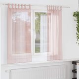 vidaXL Voile zavjese s džepovima za šipke 2 kom svijetlo ružičaste | shoptok.hr