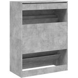 Ormarić za cipele s 2 ladice siva boja betona 80x42x108 cm | shoptok.hr
