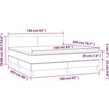  s oprugama i madracem crni 160x200 cm od tkanine | shoptok.hr