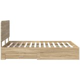  Krevetna konstrukcija s ladicama Sonoma hrast 140 x 190 cm | shoptok.hr
