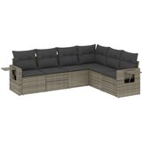 6-dijelni set vrtnih sofa od poliratana s jastucima sivi | shoptok.hr