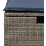  Vrtna garnitura - 6-dijelni set vrtnih sofa od poliratana s jastucima sivi - Siva sa spremištem 1 | shoptok.hr