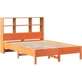 vidaXL Knjižna postelja brez vzmetnice vošč. rjava 150x200 cm borovina | Shoptok.si