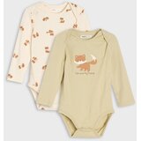 Sinsay Pamučni bodiji dugih rukava s motivom lisice 2 pack | shoptok.hr