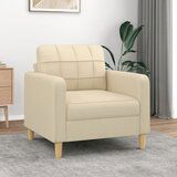 The Living Store Fotelj krem 60 cm blago - Fotelj, (21836547) | Shoptok.si