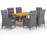  7-dijelni vrtni blagovaonski set sivi | shoptok.hr
