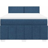  Krevet s oprugama i madracem plavi 140 x 190 cm od tkanine | shoptok.hr