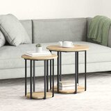  Set pomoćnih stolića 2 kom. Smeđa 50 x 50 x 50,5 cm Cijene