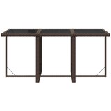  7-dijelni vrtni blagovaonski set s jastucima poliratan smeđi Smeđa 163 cm table length | shoptok.hr