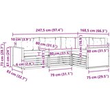  Set vanjskih sofa 4 kom. Prirodna i krem | shoptok.hr