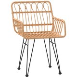  5-dijelni vrtni blagovaonski set od poliratana Smeđa 80 x 80 x 74 cm | shoptok.hr