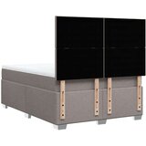 vidaXL Krevet s oprugama i madracem smeđesivi 140 x 190 cm od tkanine | shoptok.hr