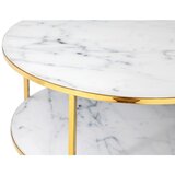 Livetastic Klubska Miza Marble, Bela, Zlata | Shoptok.si