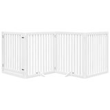  Vrata za pse s vratašcima 4 panela sklopiva 320 cm drvo topole Bijela 80 x 90 x 2 cm | shoptok.hr