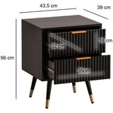 MID.YOU Majhna Nočna Omarica Sonoma, Črna | Shoptok.si