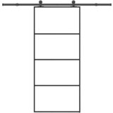vidaXL Klizna vrata s priborom 90 x 205 cm od ESG stakla i aluminija | shoptok.hr