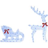 vidaXL Reindeer vuče saonice Plava 120 cm 55 cm Akril | shoptok.hr