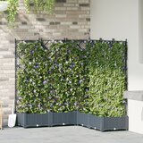 vidaXL Vrtni sadilniki Svetlo siva Plastika 120 x 120 x 125.5 cm | Shoptok.si
