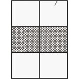Pregrada za tuširanje s prozirnim staklom ESG 140 x 195 cm crna | shoptok.hr