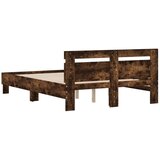  Okvir za krevet s uzglavljem boja hrasta 135x190 cm drveni | shoptok.hr