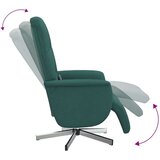 vidaXL Masažni naslonjač od tkanine s osloncem za noge tamnozeleni | shoptok.hr