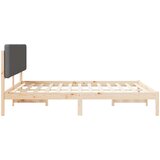  Krevetni okvir s tapiciranim uzglavljem Tamno siva 180 x 200 cm | shoptok.hr