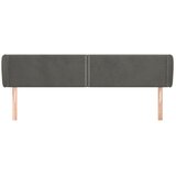  Uzglavlje s ušima tamnosivo 163x23x78/88 cm baršunasto | shoptok.hr