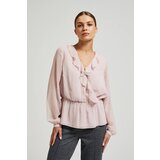 Moodo Women's shirt with ruffles - pink Cijene