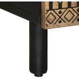 vidaXL Kava miza črna 100x54x40 cm Masivni neobdelan les Mango | Shoptok.si