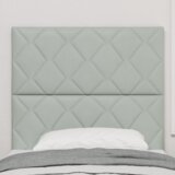 vidaXL LED vzglavje z diamantno blok zasnovo, svetlo sivo, 90 cm velvet | Shoptok.si