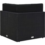 vidaXL Modularna kutna sofa od poliratana crna | shoptok.hr