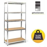 polica metal-medijapan 180x100x30cm, 5x100kg galvanizovana