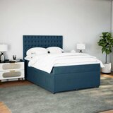  box spring s madracem plavi 160 x 200 cm baršunasti | shoptok.hr