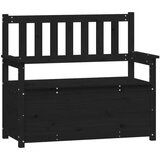  Klupa crna 112 5 x 51 5 x 96 5 cm od masivne borovine | shoptok.hr