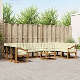  Set vanjskih sofa s jastukom 11 pcs Prirodna i krem | shoptok.hr