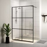 vidaXL pregrada za tu&scaron;iranje s prozirnim staklom ESG 140 x 195 cm crna cijene
