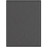 vidaXL Predpražnik črtast črn in siv 90x120 cm
