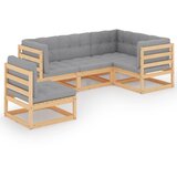 Maison Chic Seti vrtnega pohištva - Vrtna garnitura - Vrtni pohištvo set 5-delna z blazinami trdna borovina, (21816699) | Shoptok.si