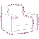 SOFA stolica Oblačnosiva 100 cm tkanina | shoptok.hr