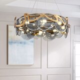 Toolight Viseća Stropna Lampa APP1545-8CP Brušeno Zlato / Sivo | shoptok.hr