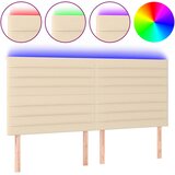  LED uzglavlje krem 200x5x118/128 cm od tkanine | shoptok.hr