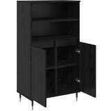  Highboard s policom s pohranom s vratima Crna 60 x 36 x 110 cm Konstruirano drvo | shoptok.hr