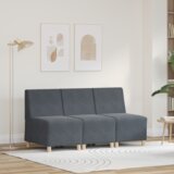 VidaXL sofa stolice 3 pcs tamno siva 55 x 74 x 82 cm baršun VidaXL sofa stolice 3 pcs tamno siva 55 x 74 x 82 cm baršun Slike