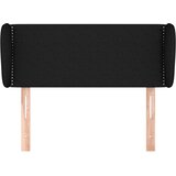  Uzglavlje s ušima crno 83x23x78/88 cm od tkanine | shoptok.hr