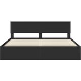  Konstrukcija postelje Črna 200 x 200 cm Masivno borovo les, (5000103205) | Shoptok.si