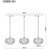 Globo VISEČA SVETILKA Juana 95/25/120 cm E27 | Shoptok.si