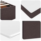  Otomanski krevet s madracem i LED tamnosmeđi 140x190 cm tkanine | shoptok.hr