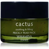 Whamisa Cactus Prickly Pear Pack hidratantna gel maska za intenzivnu regeneraciju i zatezanje lica 30 g