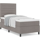  Krevet s box springom i dušekom taupe 100x200 cm tkanina | shoptok.hr